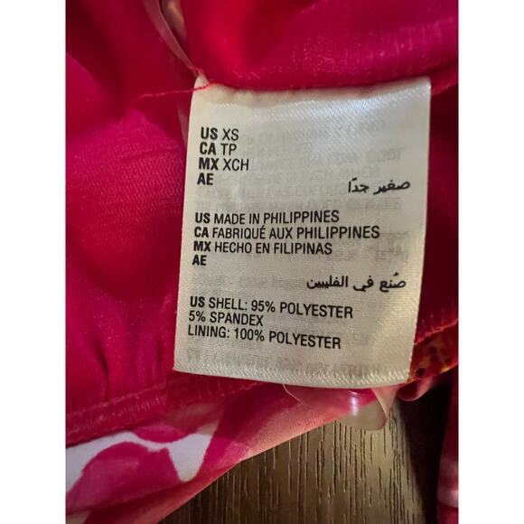 INC International Concepts Top XS NWT Pink Floral Wrap Tie Sleeveless Blouse - Picture 6 of 9